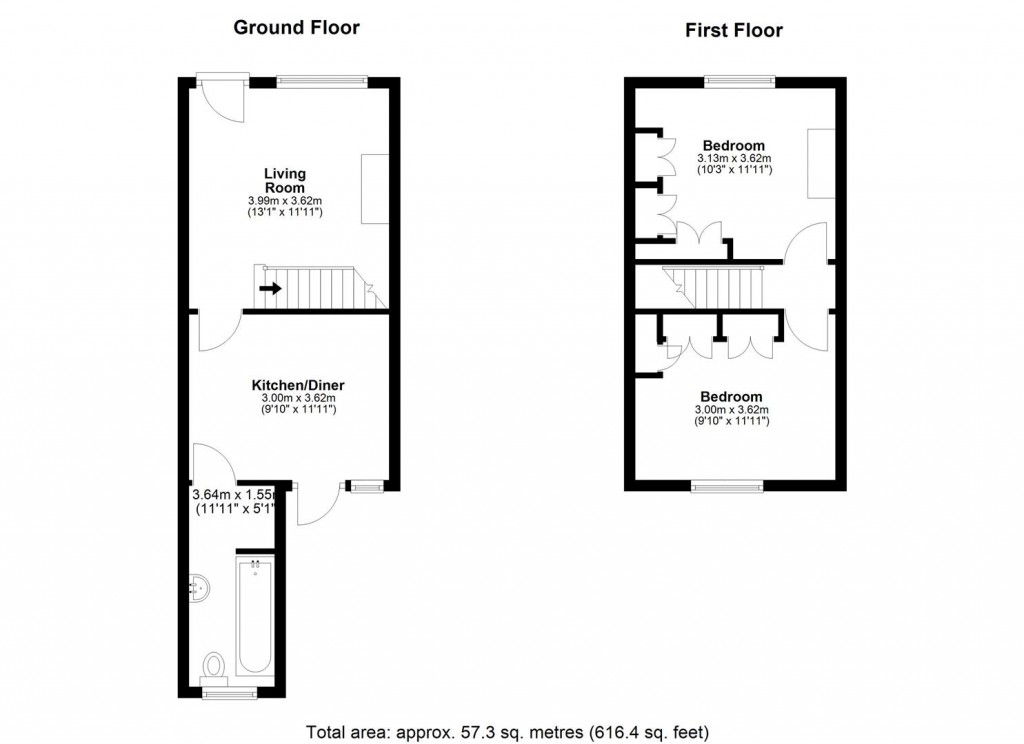 Floorplans For Castle Street, Wouldham