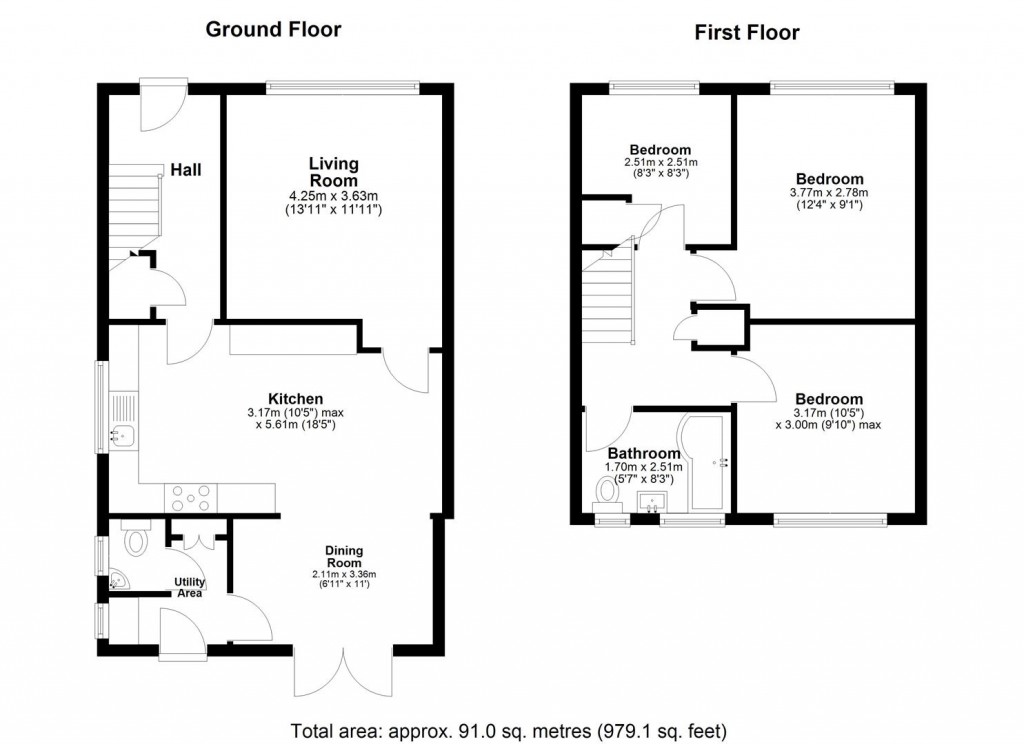 Floorplans For Downs View, Burham