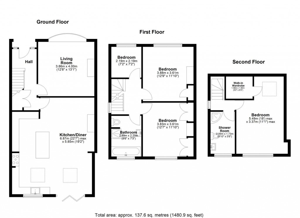 Floorplans For London Road, Ditton, Aylesford