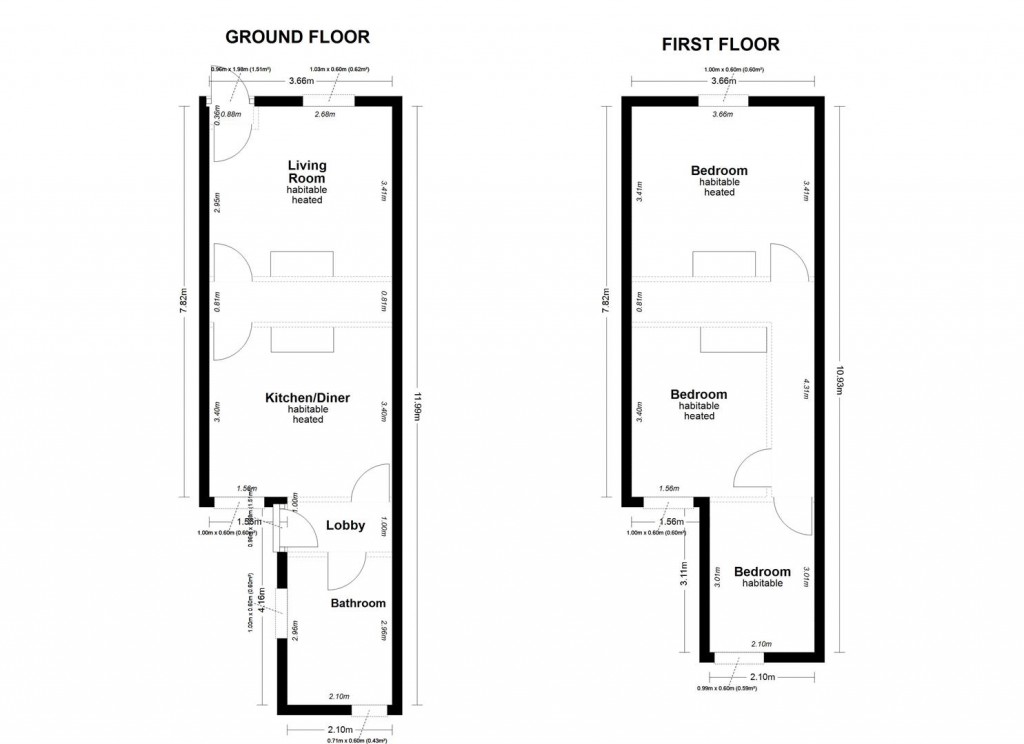 Floorplans For Cross Street, Maidstone