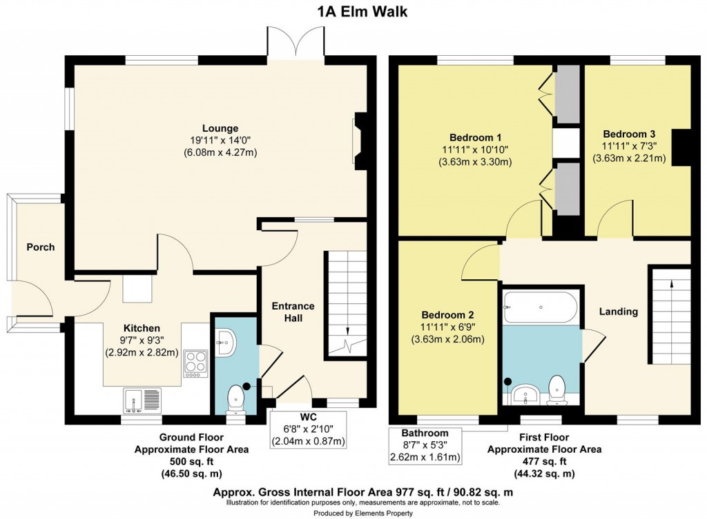Floorplans For Elm Walk, Aylesford