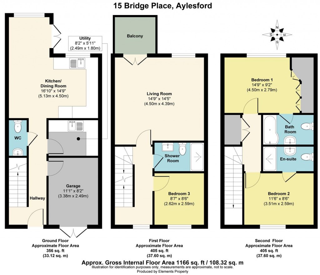 Floorplans For Bridge Place, Aylesford