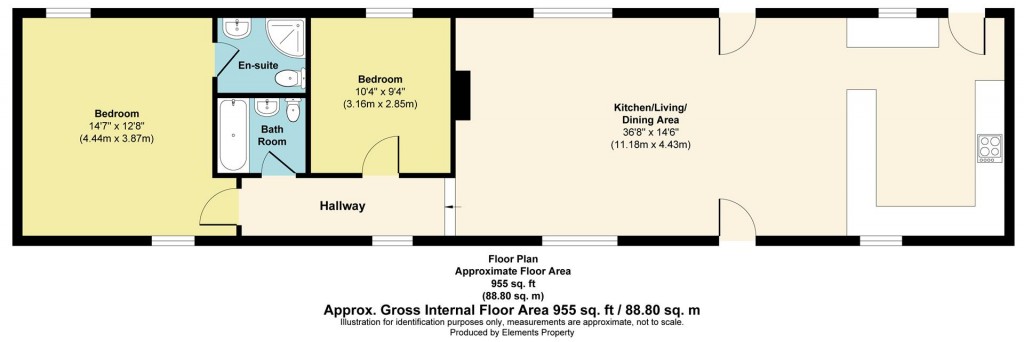 Floorplans For East Barn, Great Cossington Farm, Aylesford
