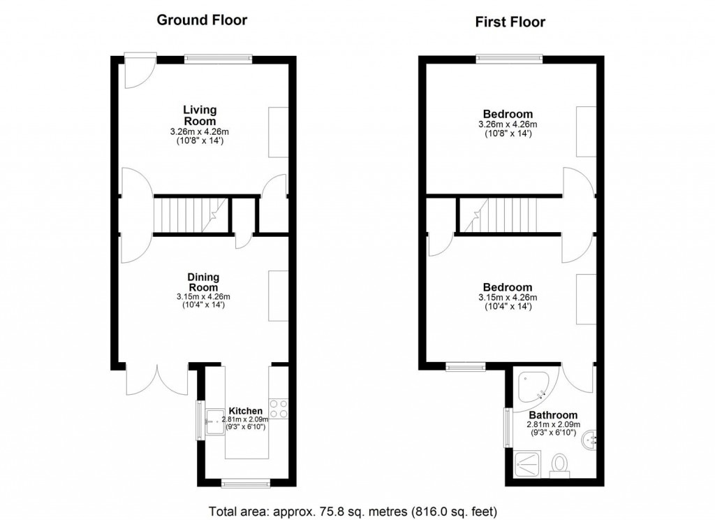 Floorplans For High Street, Wouldham