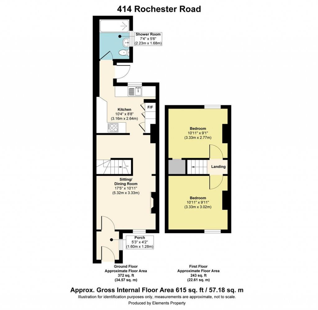 Floorplans For Scarborough Terrace, Rochester Road, Burham