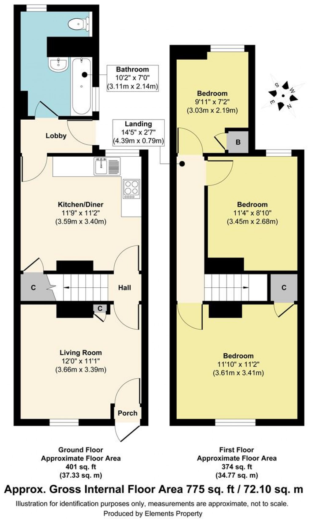 Floorplans For Cross Street, Maidstone