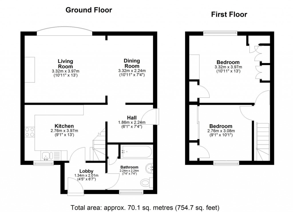 Floorplans For Church Street, Burham