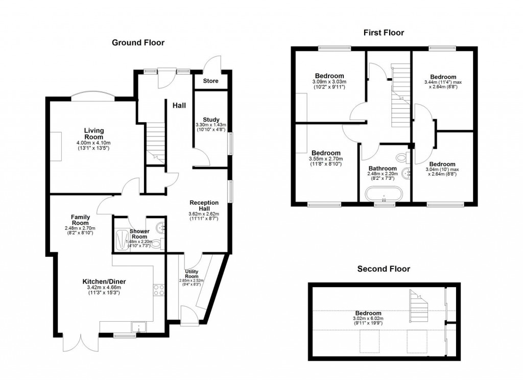 Floorplans For Four Wents, Langley, Maidstone