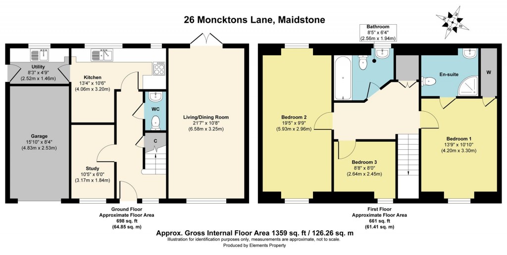 Floorplans For Moncktons Lane, Maidstone