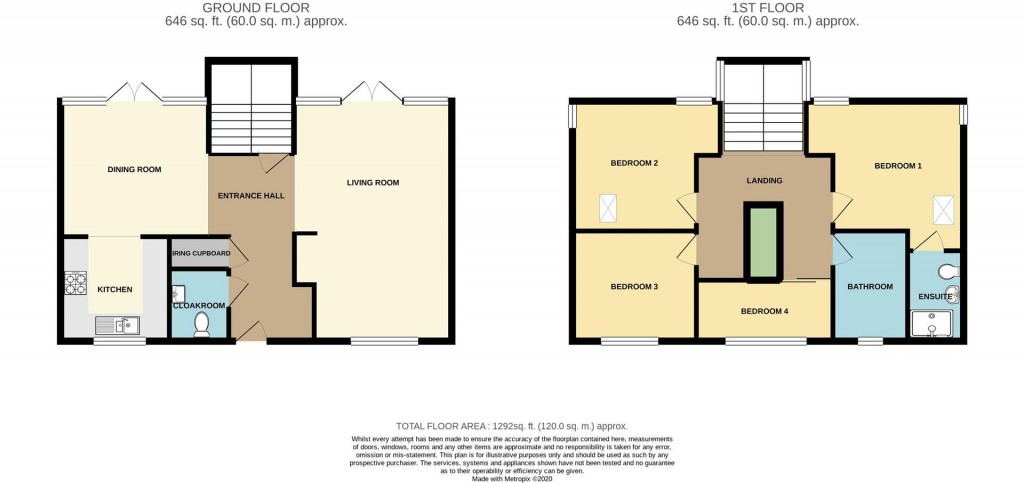 Floorplans For John Day Close, Coxheath, Maidstone